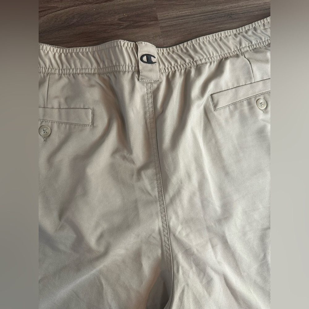 Champion Khaki Performance Shorts Men’s 4XL Lightweight Beige Athletic Shorts - Picture 11 of 14